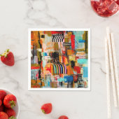 Niedliche abstrakte Malerei Serviette (Beispiel)