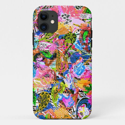 Niedliche abstrakte Paisley-Blume Case-Mate iPhone Hülle (Rückseite)