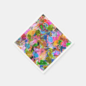 Niedliche abstrakte Paisley-Blume Serviette (Ecke)