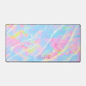 Niedliche Abstrakte Pastellfarben, hellrosa und bl Schreibtischunterlage (Vorderseite)