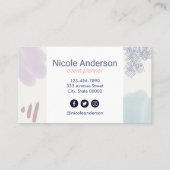 Niedliche, Abstrakte Pinselstriche Visitenkarte (Rückseite)