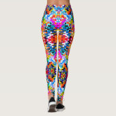 Niedliche abstrakte Quadrate Leggings (Rückseite)