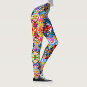 Niedliche abstrakte Quadrate Leggings (Rechts)