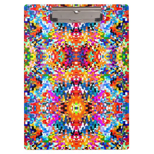 Niedliche abstrakte Quadrate Notebook-Notebook-Not Klemmbrett (Vorderseite)