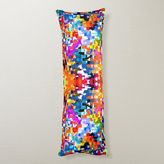 Niedliche abstrakte Quadrate Notebook-Notebook-Not Seitenschläferkissen (Rückseite (Vertikal))