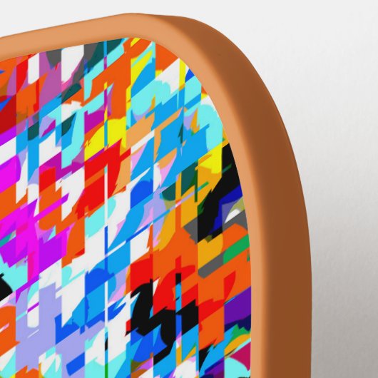 Niedliche abstrakte Quadrate Pickleball Schläger (Linke Seite)