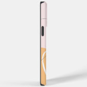 Niedliche Abstrakte rosa gelbe Linie Name Herzkuns Case-Mate iPhone Hülle (Rückseite / Rechts)