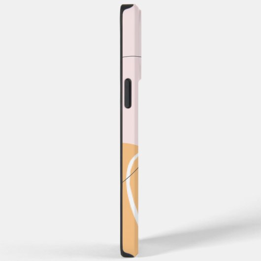 Niedliche Abstrakte rosa gelbe Linie Name Herzkuns Case-Mate iPhone Hülle (Rückseite / Rechts)