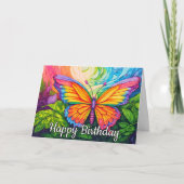 Niedliche Abstrakte Schmetterlinge Zeichne Karte (Vorderseite)