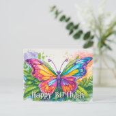 Niedliche, Abstrakte Schmetterlingskunst Feiertagspostkarte (Stehend Vorderseite)