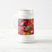 Niedliche abstrakte Swirbelfarbe Bierglas (Vorderseite Links)
