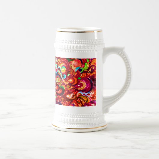 Niedliche abstrakte Swirbelfarbe Bierglas (Rechts)