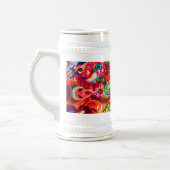 Niedliche abstrakte Swirbelfarbe Bierglas (Links)