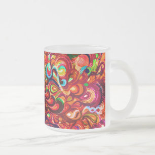 Niedliche abstrakte Swirbelfarbe Mattglastasse