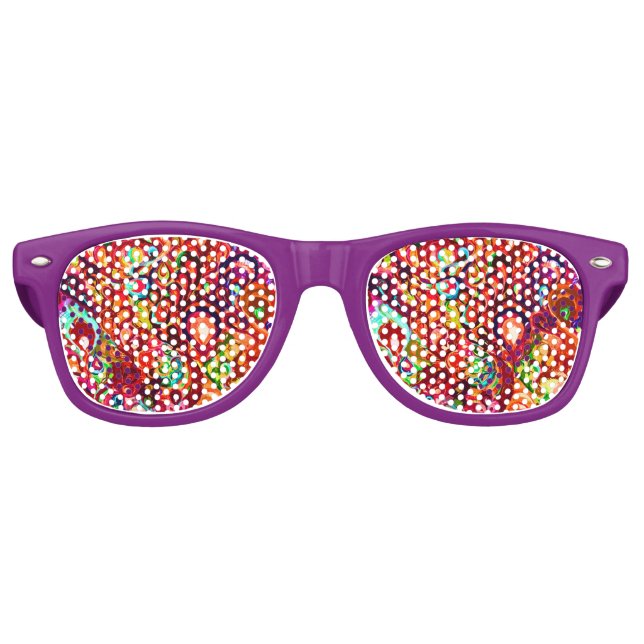 Niedliche abstrakte Swirbelfarbe Partybrille (Vorderseite)