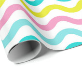 Niedliche Abstrakte Waves Zickzack Muster | Geschenkpapier (Rolleneckpunkt)