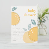 Niedliche Abstrakte Zitronenfrüchte Frucht Kühne B Einladung (Stehend Vorderseite)