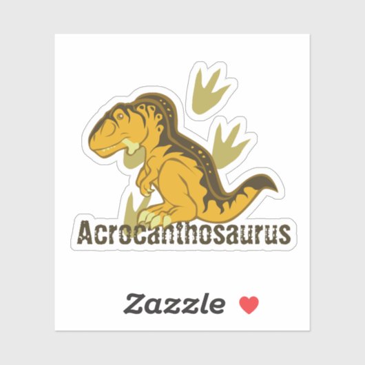 Niedliche Acrocanthosaurus Aufkleber (Blatt)