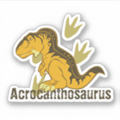 Niedliche Acrocanthosaurus Aufkleber (Vorderseite)