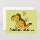 Niedliche Acrocanthosaurus Postkarte (Vorne/Hinten)