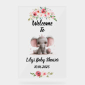 Niedliche Acrylbabydusche Acrylschild (Vorderseite)