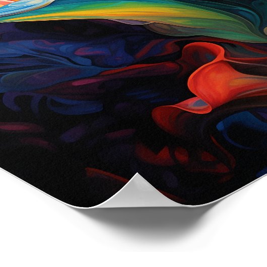 Niedliche Acryllic Calla lily Poster (Ecke)