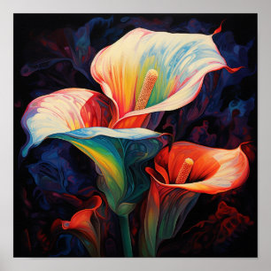 Niedliche Acryllic Calla lily Poster