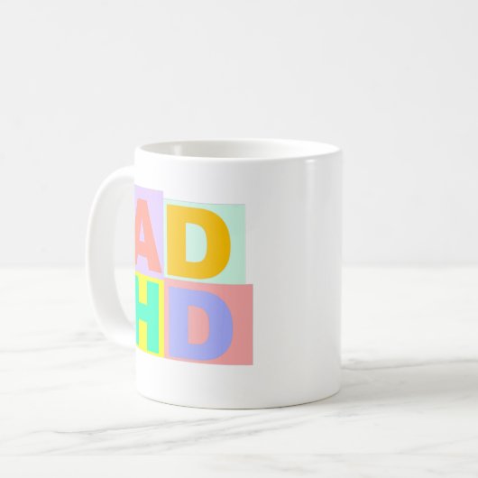 Niedliche ADHD-Tasse Kaffeetasse (Vorderseite Links)