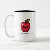 Niedliche Adorable Apfelfrucht-Tasse Zweifarbige Tasse (Links)