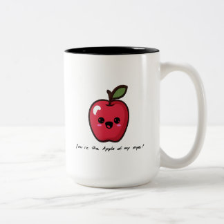 Niedliche Adorable Apfelfrucht-Tasse Zweifarbige Tasse