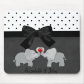 Niedliche Adorable Elefanten, Polka Docks, Bow Mousepad (Vorne)
