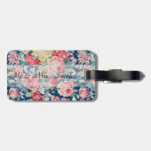 Niedliche Adorable Moderne blühende Blume Gepäckanhänger (Rückseite horizontal)