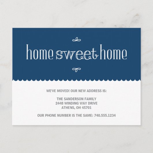 Niedliche Adressänderung Ankündigungspostkarte (Vorderseite)