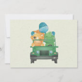 Niedliche Adventure Dinosaurs Baby Shooter RSVP Ca Einladung (Rückseite)