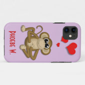 Niedliche Affe Liebe Personalisiert iPhone 5 Fall Case-Mate iPhone Hülle (Rückseite (Horizontal))