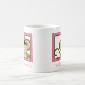 Niedliche Affe-Rosa-Tasse Kaffeetasse (Mittel)
