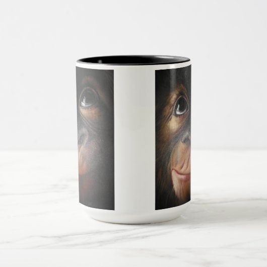 Niedliche Affe-Tasse Tasse (Zentrum)