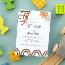 Niedliche Affen-Babydusche