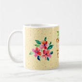 Niedliche Affen Blume und Confetti Kaffeetasse (Links)