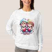 Niedliche Affen feiern T-Shirt (Vorderseite)