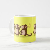 Niedliche Affen Kaffeetasse (Vorderseite Links)
