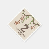 Niedliche Affen Kind zum zweiten Geburtstag Serviette (Ecke)