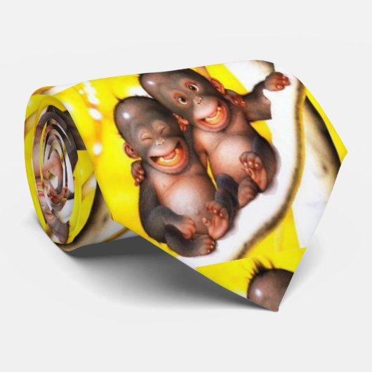 Niedliche Affen Krawatte (Gerollt)