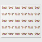 Niedliche Affen-Liebe Geschenkpapier (Flach)