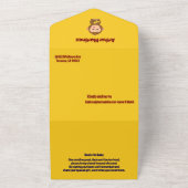 Niedliche Affen Thema Kinderdusche All In One Einladung (Außenbereich)