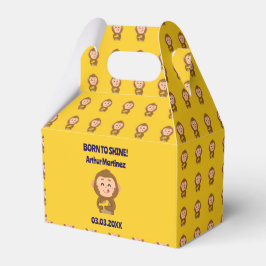 Niedliche Affen Thema Kinderdusche Geschenkschachtel