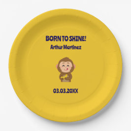 Niedliche Affen Thema Kinderdusche Pappteller