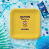 Niedliche Affen Thema Kinderdusche Pappteller (Party)