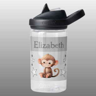 Niedliche Affen tragen Namen mit Sternen Kinder gr Trinkflasche