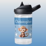 Niedliche Affen tragen Namen zu Sternen hinzu Trinkflasche<br><div class="desc">CamelBak Eddy® Wasserflasche für Kinder. Personalisieren mit einem Namen. Diese Wasserflasche hat einen niedlichen Affen mit Sternen in den Farben blau und weiß.</div>